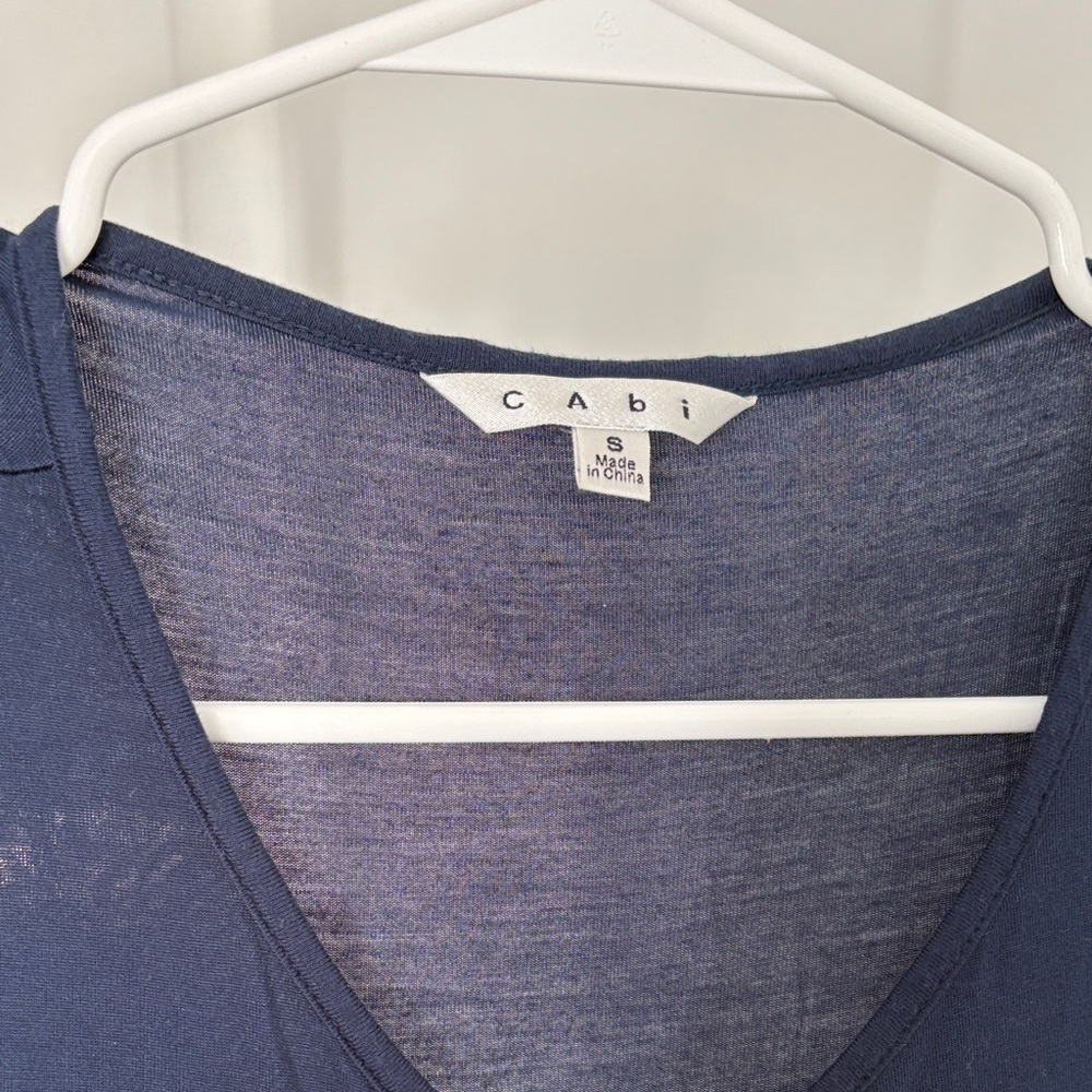 Navy CAbi Key Hole Top